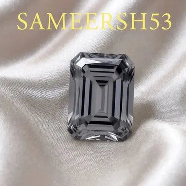 AAA+ Quality 0.50 Ct Natural Grey Diamond Emerald Cut VVS1 D Grade Certified Gemstone ABC Jewelery