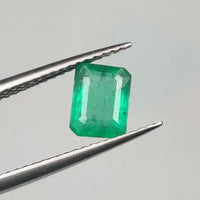 AAA+ Quality 1.10 CT - Natural Zambian Emerald Fine Luster Gem Octagon Shape - 10142 ABC Jewelery