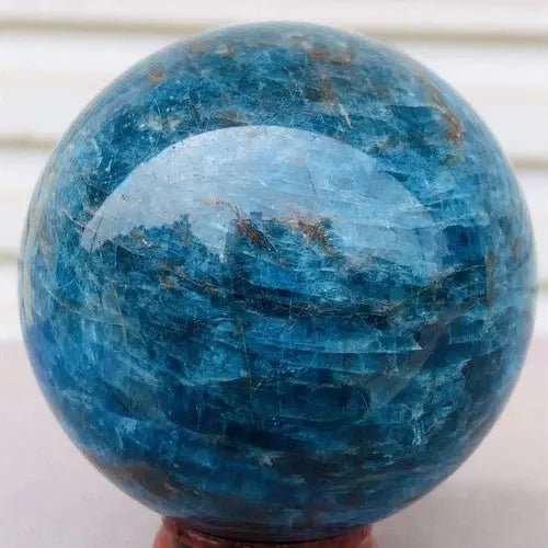 AAA+ Quality 452g Natural blue apatite ball sphere quartz crystal mineral healing ABC Jewelery