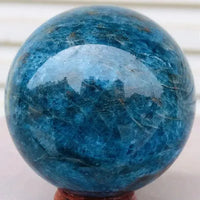 AAA+ Quality 452g Natural blue apatite ball sphere quartz crystal mineral healing ABC Jewelery