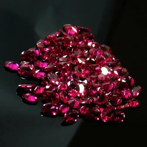 AAA+ Quality 50 pcs Natural Red Ruby Gemstone Certified Mogok Oval Shape 7 x 5 MM Lot ABC Jewelery