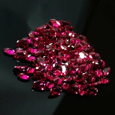 AAA+ Quality 50 pcs Natural Red Ruby Gemstone Certified Mogok Oval Shape 7 x 5 MM Lot ABC Jewelery