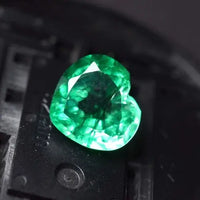 AAA+ Quality 9.50 Ct Natural Emerald Green Heart Cut Loose Gemstone ABC Jewelery