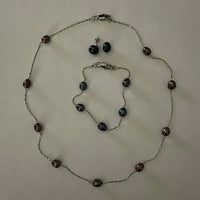 AAA+ Quality ABC Jewelry Sets – Natural Pearl Necklace, Bracelet & Earring Set, Perfect for Weddings and Special Gifts, Available in a Variety of Colors ABC Jewelery