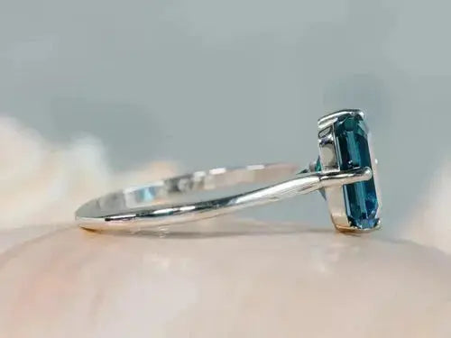 AAA+ Quality Beautiful Blue Topaz Gemstone925 Sterling Silver Handmade Ring All Size R358 ABC Jewelery