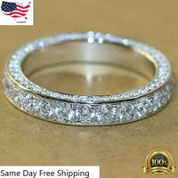 AAA+ Quality Gorgeous Silver Rings for Women Simulated White Sapphire Rings Jewelry Size 7 ABC Jewelery