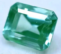 AAA+ Quality Natural 5.85 Ct Montana Green Sapphire GGL Certified Emerald Cut Treated Gem ABC Jewelery