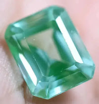 AAA+ Quality Natural 5.85 Ct Montana Green Sapphire GGL Certified Emerald Cut Treated Gem ABC Jewelery