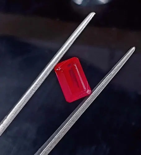 AAA+ Quality Natural Certified 5.35 Ct Burma Red Ruby Emerald Cut /10 mm Loose Gemstone AKK ABC Jewelery