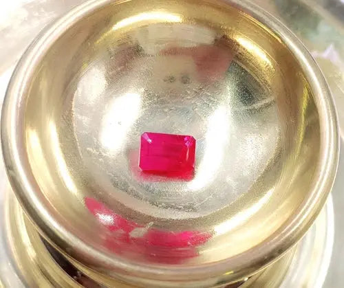 AAA+ Quality Natural Certified 5.35 Ct Burma Red Ruby Emerald Cut /10 mm Loose Gemstone AKK ABC Jewelery
