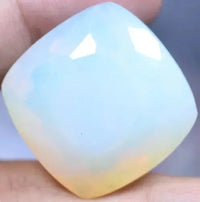 AAA+ Quality Natural Fire Opal 78.80 Ct Cushion Certified Unheated Welo Australian Gemstone ABC Jewelery