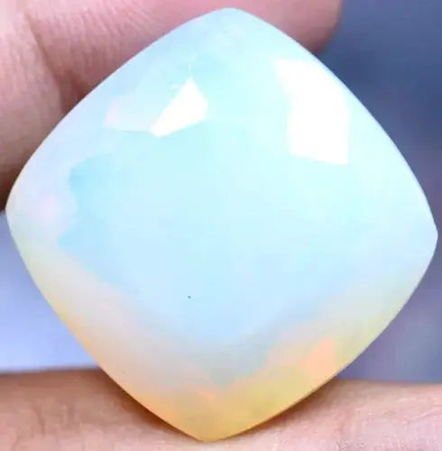 AAA+ Quality Natural Fire Opal 78.80 Ct Cushion Certified Unheated Welo Australian Gemstone ABC Jewelery