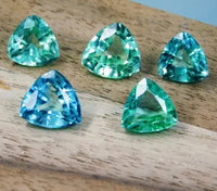 AAA+ Quality Natural Montana Green Sapphire 19.10 Ct Stunning Trillion Cut Certified Gemstone ABC Jewelery