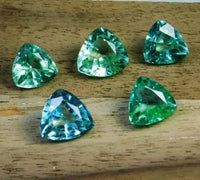 AAA+ Quality Natural Montana Green Sapphire 19.10 Ct Stunning Trillion Cut Certified Gemstone ABC Jewelery