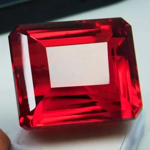 AAA+ Quality Natural Rare Almandine Red Garnet 160.40 Ct Certified Emerald Cut Loose Gemstone ABC Jewelery