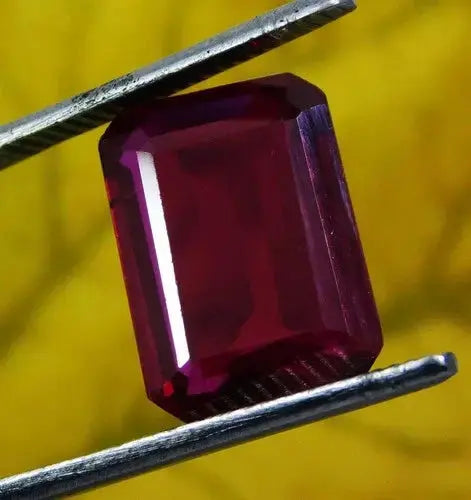 AAA+ Quality Natural Red Ruby 11.00Ct Certified Emerald Cut Rare Loose Gemstone ABC Jewelery