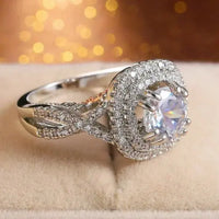 AAA+ Quality Women Gorgeous 925 Silver Plated Ring Cubic Zircon Engagement Jewelry Size 7 ABC Jewelery