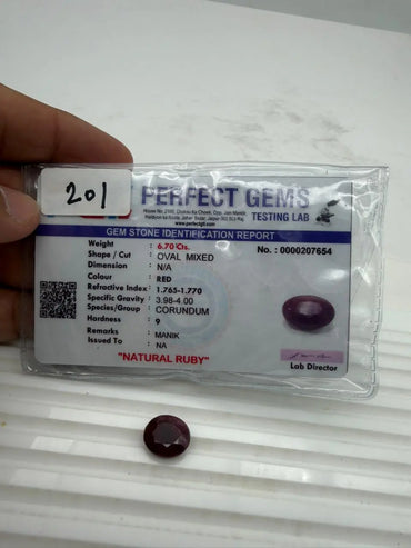 AA+ QUALITY OVAL MIXED NATURAL RUBY, RED COLORED, INDIAN GEMSTONE, WEIGHT 6.7 CTS ABC Jewelries