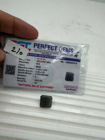 AA+ QUALITY SQUARE MIXED NATURAL BLUE SAPPHIRE, BLUE COLORED, INDIAN GEMSTONE, WEIGHT 10.1 CTS ABC Jewelries