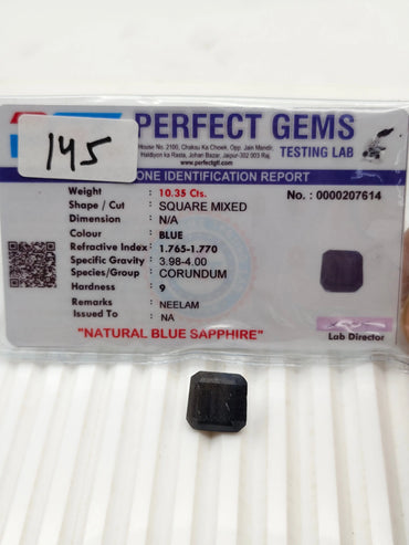 AA+ QUALITY SQUARE MIXED NATURAL BLUE SAPPHIRE, BLUE COLORED, INDIAN GEMSTONE, WEIGHT 10.35 CTS ABC Jewelries