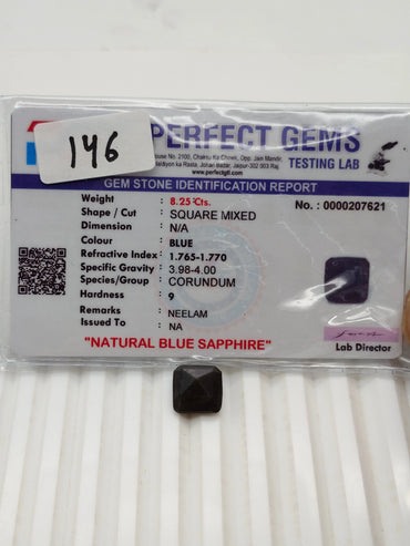 AA+ QUALITY SQUARE MIXED NATURAL BLUE SAPPHIRE, BLUE COLORED, INDIAN GEMSTONE, WEIGHT 8.25 CTS ABC Jewelries