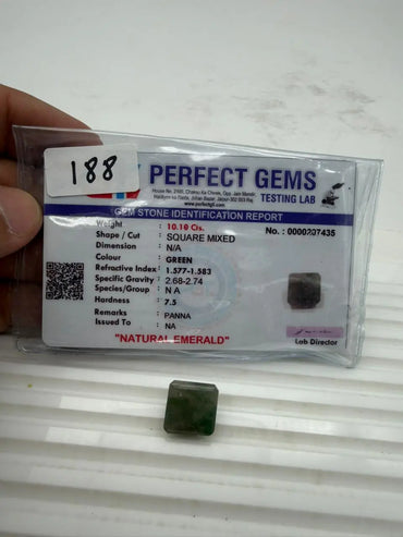 AA+ QUALITY SQUARE MIXED NATURAL EMERALD, GREEN COLORED, INDIAN GEMSTONE, WEIGHT 10.1 CTS ABC Jewelries