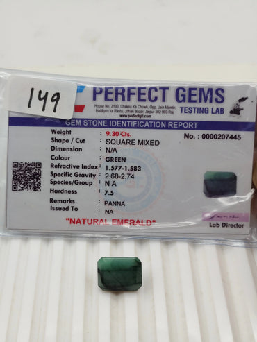 AA+ QUALITY SQUARE MIXED NATURAL EMERALD, GREEN COLORED, INDIAN GEMSTONE, WEIGHT 9.3 CTS ABC Jewelries