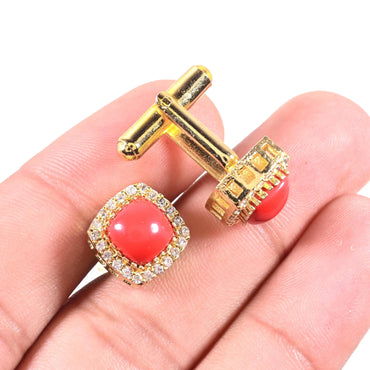 ABC Classic Men's Cufflinks – Elegant Shirt Accessories for Formal Wear, CL45 ABC Rugs Kilims