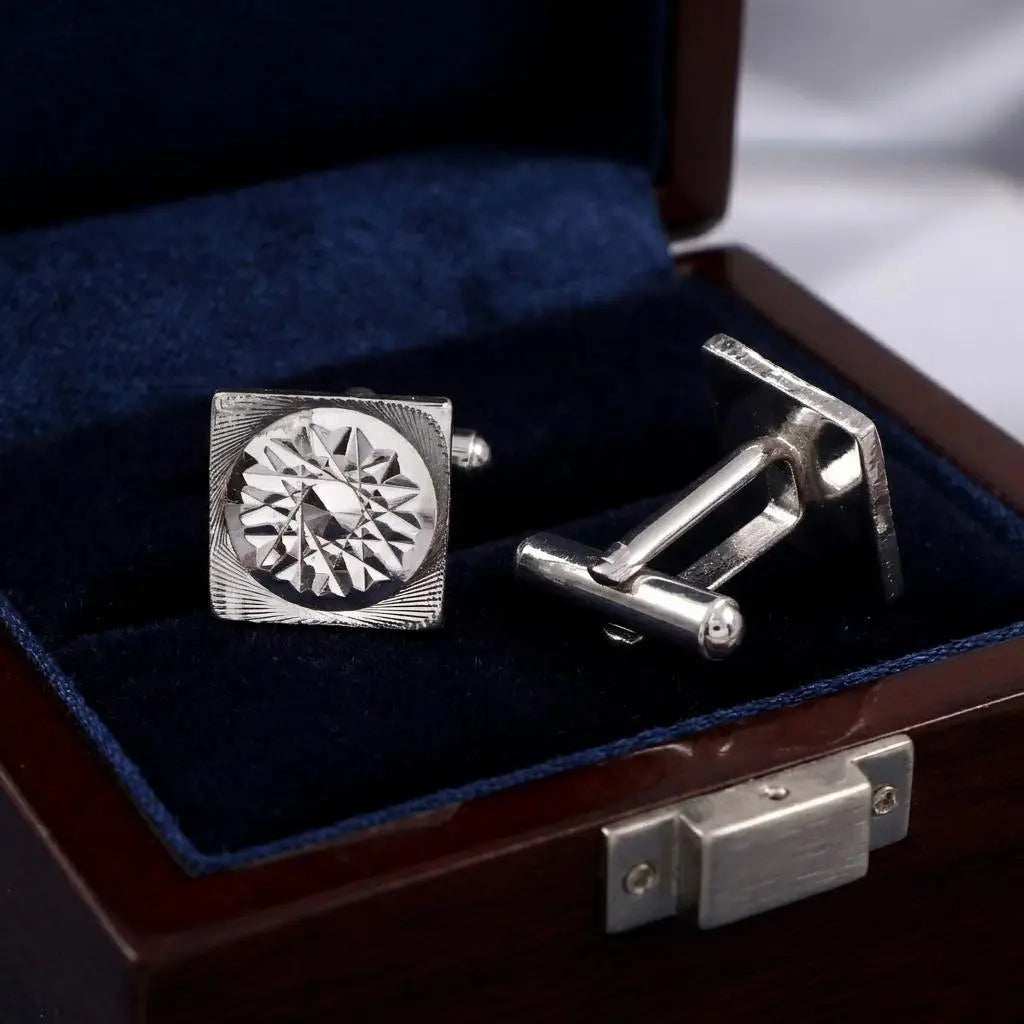 ABC Classic Men's Cufflinks – Elegant Shirt Accessories for Formal Wear, CL81