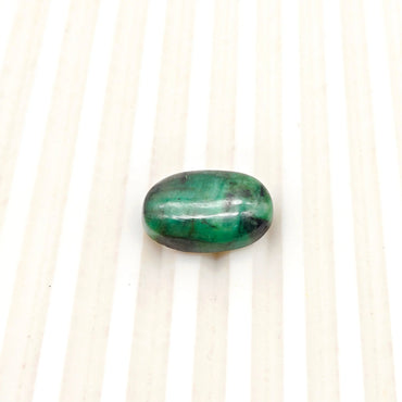A+ QUALITY OVAL CABOCHON NATURAL EMERALD, GREEN COLORED, INDIAN GEMSTONE, WEIGHT 16.75 CTS ABC Jewelries