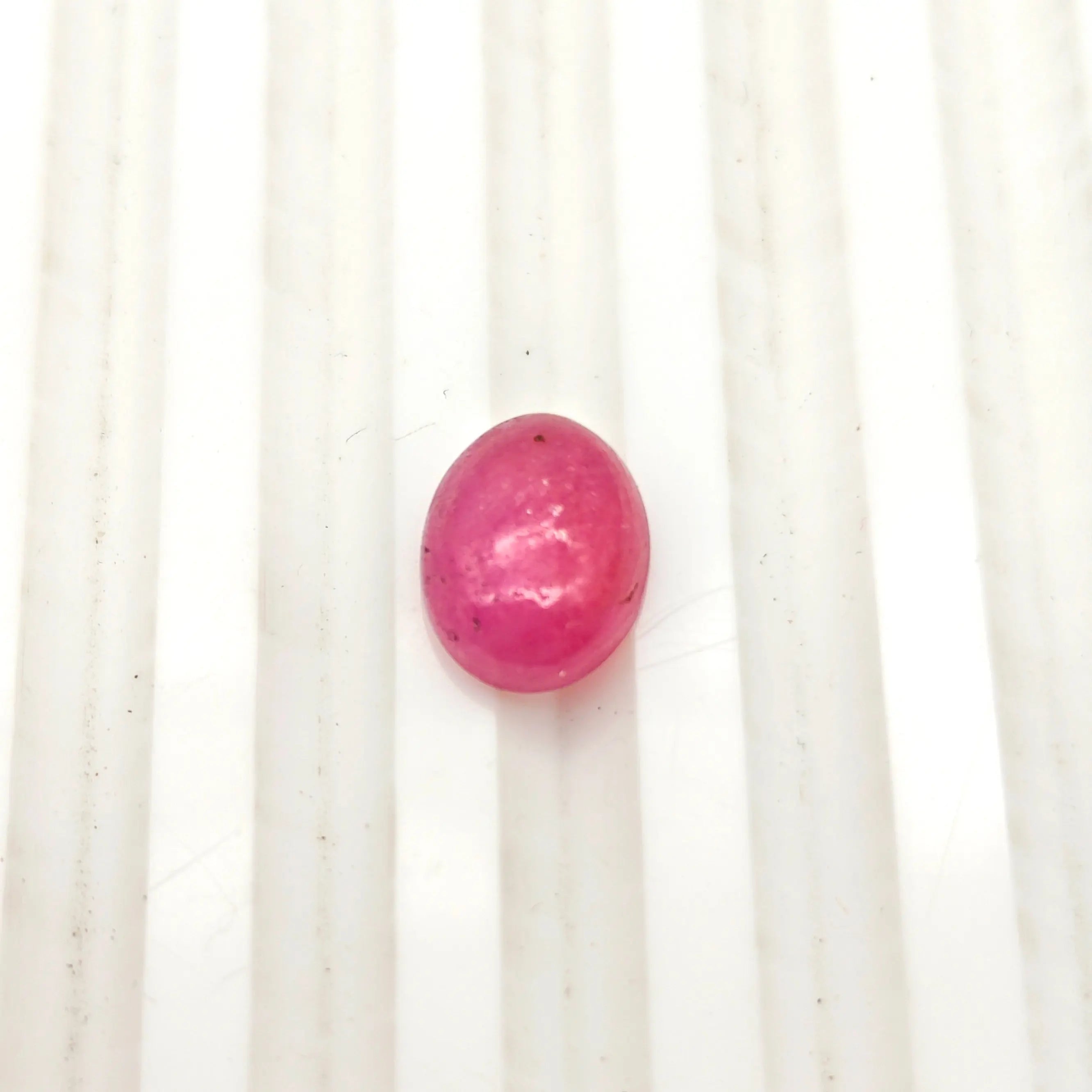 A+ Quality OVAL CABOCHON NATURAL RUBY, RED COLORED, INDIAN GEMSTONE, WEIGHT 3.55 CTS