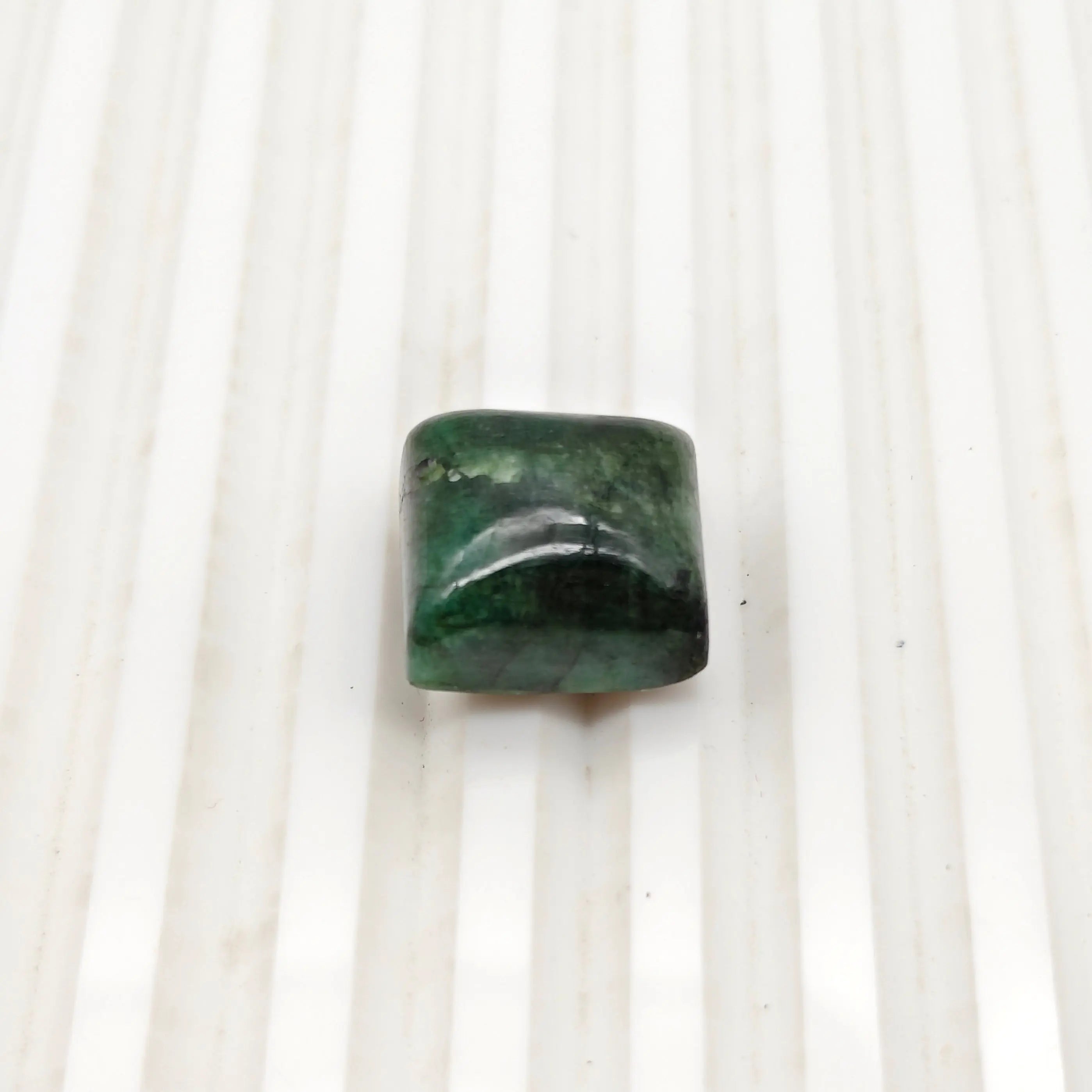 A+ Quality SQUARE CABOCHON NATURAL EMERALD, GREEN COLORED, INDIAN GEMSTONE, WEIGHT 21.25 CTS