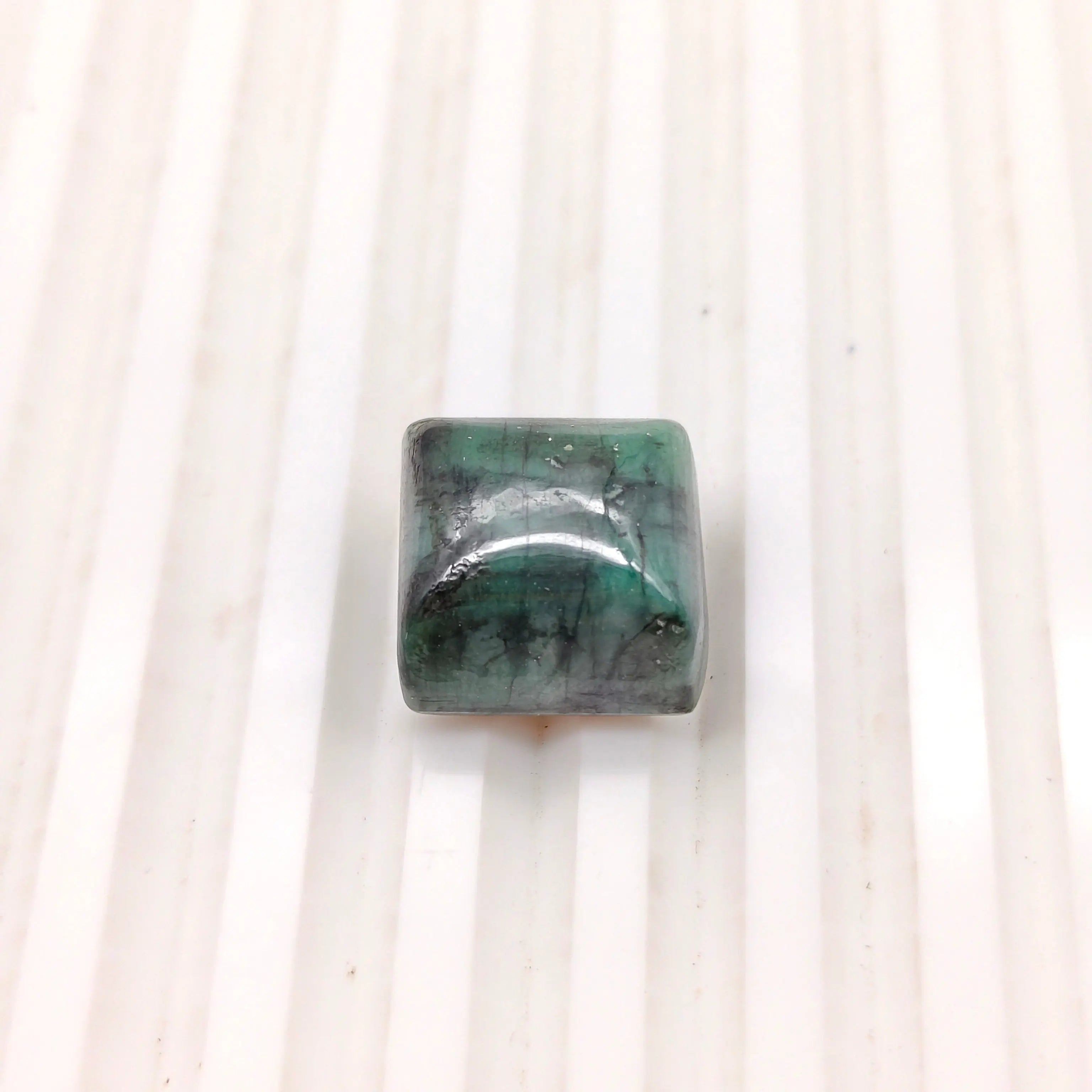 A++ Quality SQUARE CABOCHON NATURAL EMERALD, GREEN COLORED, INDIAN GEMSTONE, WEIGHT 23.6 CTS