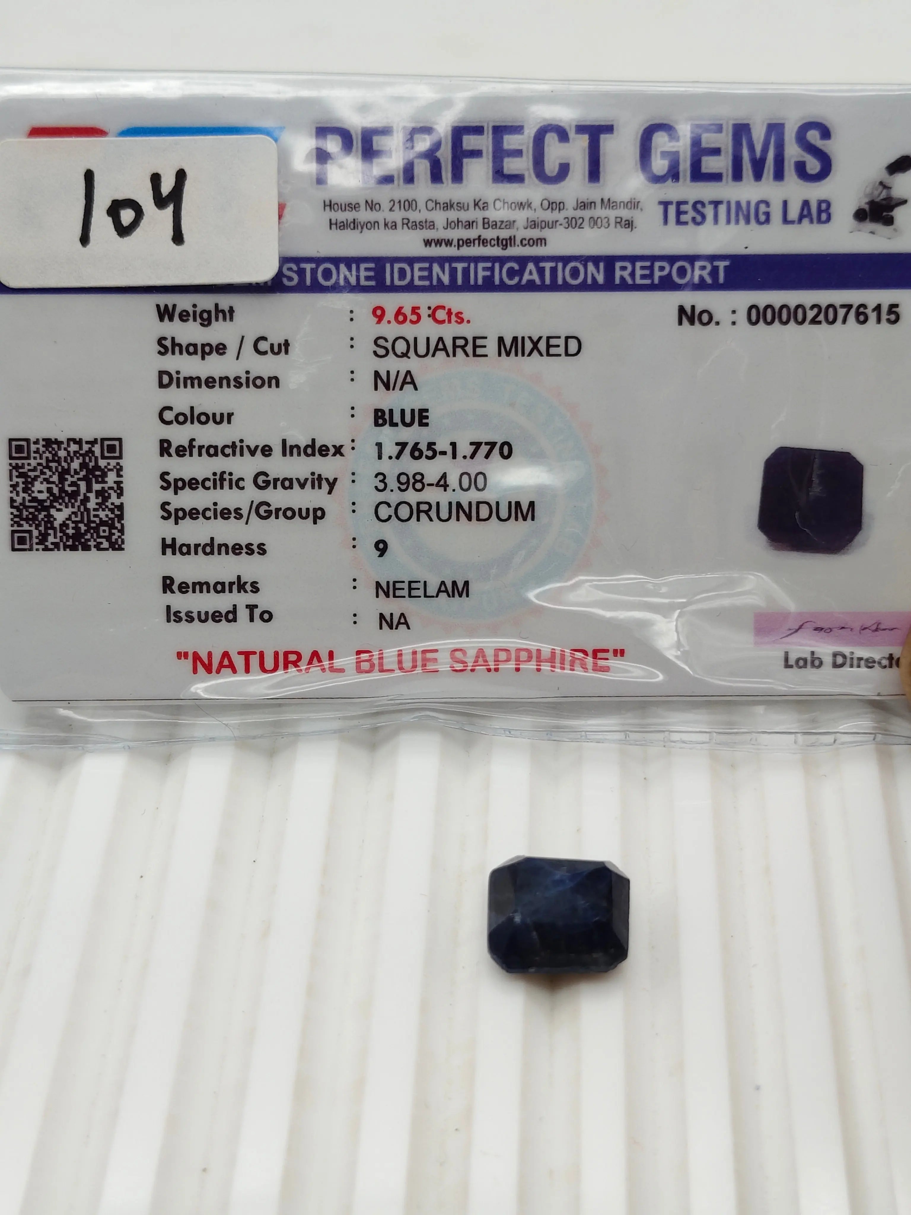 A++ QUALITY SQUARE MIXED NATURAL BLUE SAPPHIRE, BLUE COLORED, INDIAN GEMSTONE, WEIGHT 9.65 CTS ABC Jewelries