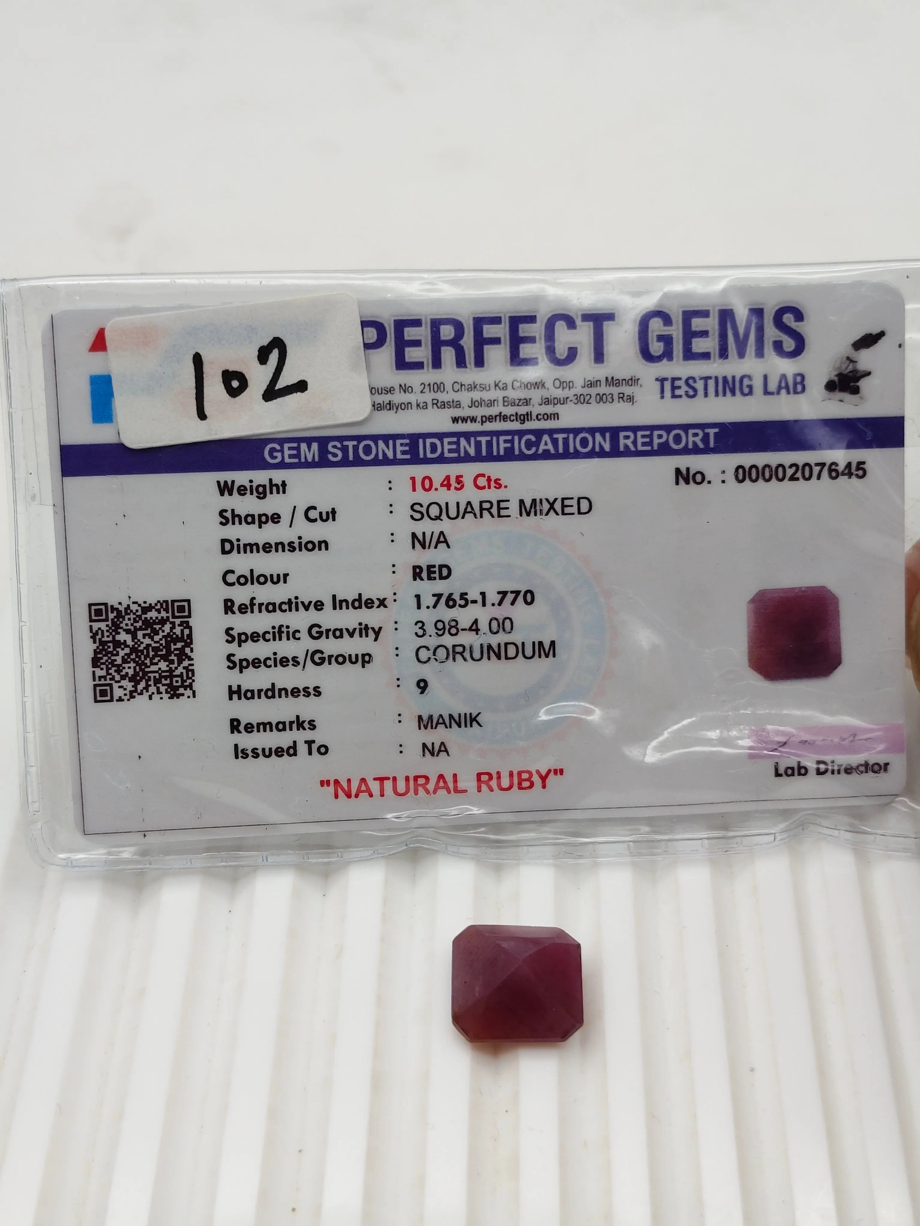 A++ QUALITY SQUARE MIXED NATURAL RUBY, RED COLORED, INDIAN GEMSTONE, WEIGHT 10.45 CTS ABC Jewelries