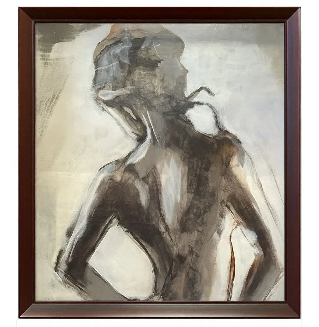 Painting depicting ocean waves rolling toward the shore Approx. 12" x 14"