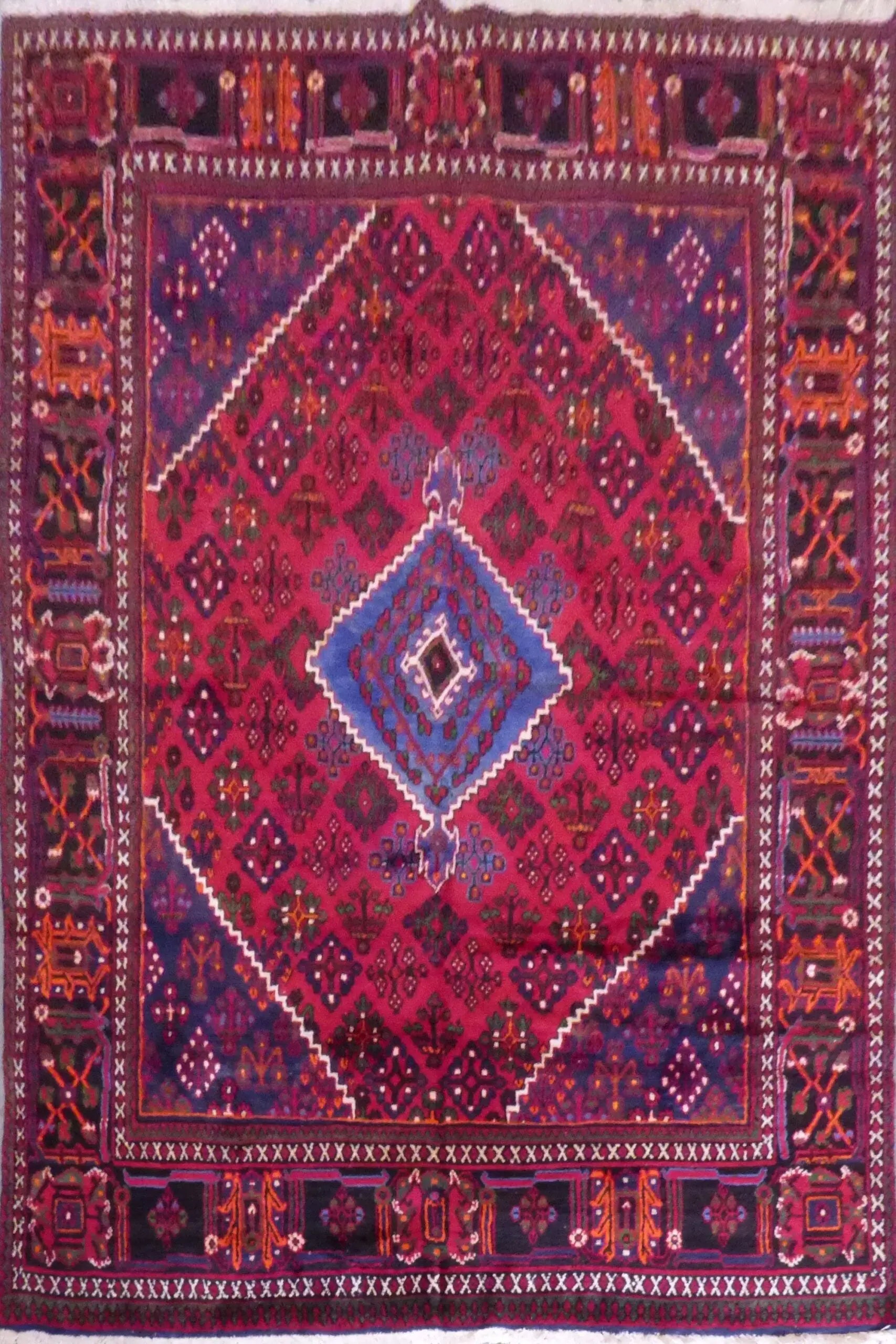 Antique Hand Knotted Persian Tabriz Rugs Wool & Cotton, Red, 10'2" X 7', Panr02492 (Red : 10594)