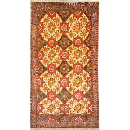 Authentic Persian Rug Varamin Traditional Style Hand-Knotted Indoor Area Rug With Natural Wool And Cotton  5'3"  X  2'8" Panr02139