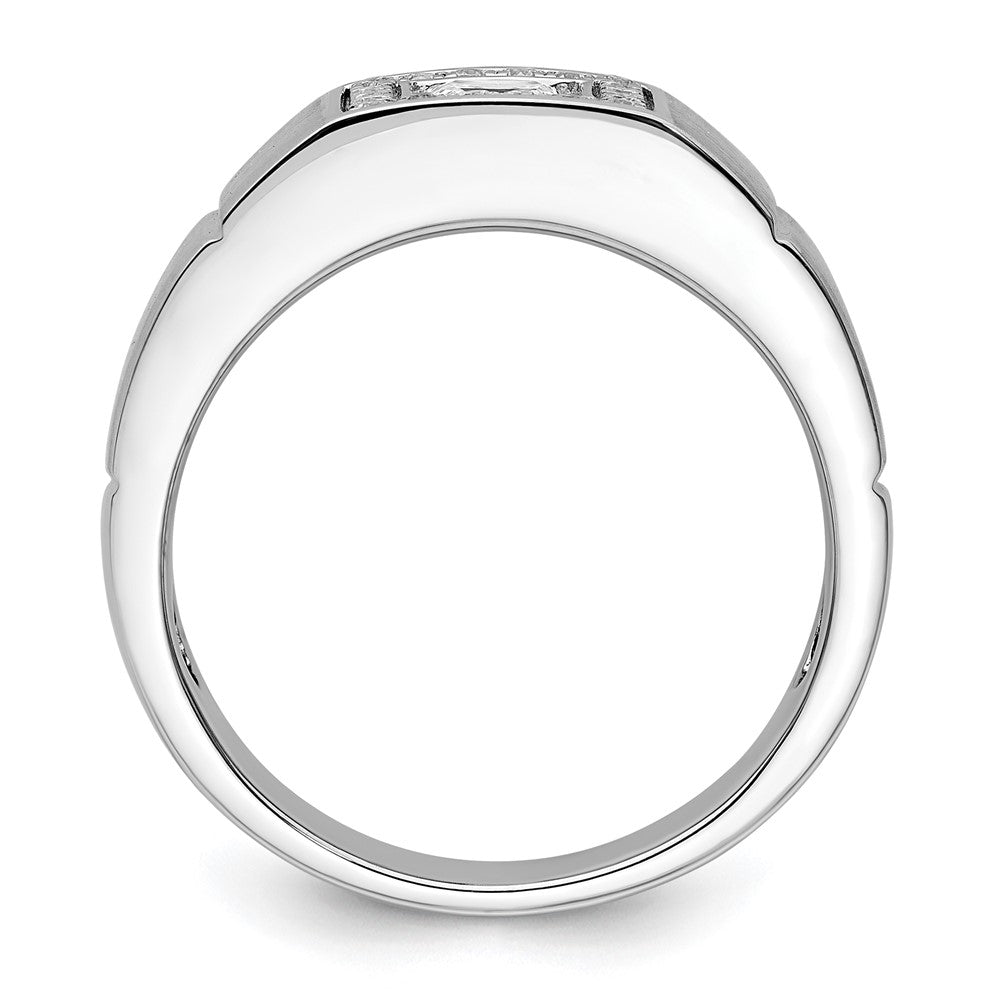 14k White Gold 1 ct Lab Grown Diamond VS/SI+ G+ Complete Men's Ring