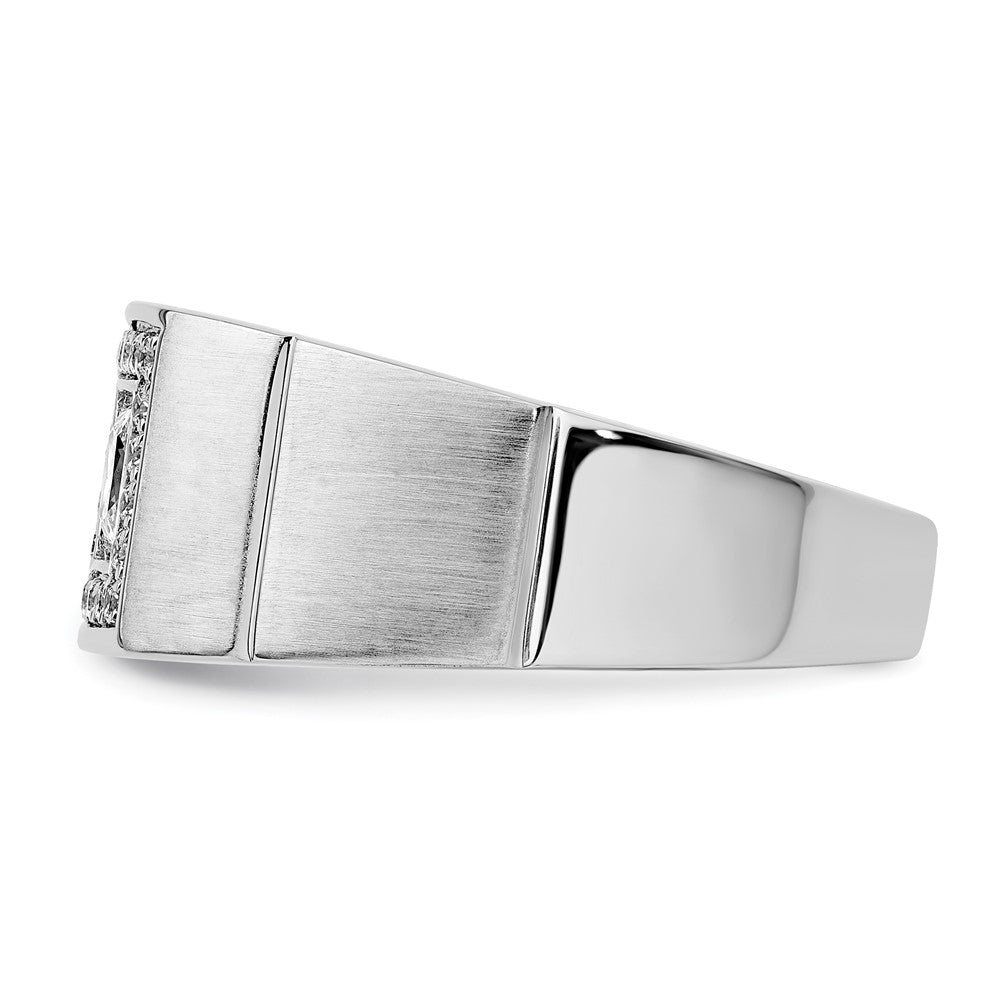14k White Gold 1 ct Lab Grown Diamond VS/SI+ G+ Complete Men's Ring