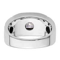 14k White Gold 1 ct Lab Grown Diamond VS/SI+ G+ Complete Men's Ring