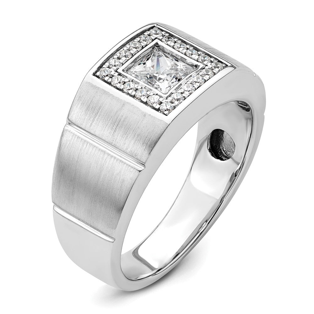14k White Gold 1 ct Lab Grown Diamond VS/SI+ G+ Complete Men's Ring