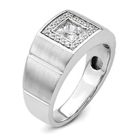 14k White Gold 1 ct Lab Grown Diamond VS/SI+ G+ Complete Men's Ring