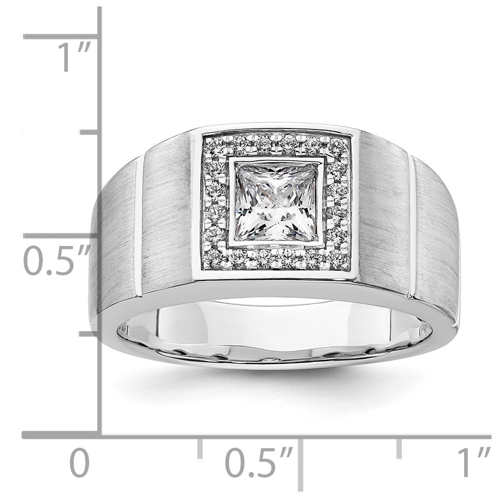 14k White Gold 1 ct Lab Grown Diamond VS/SI+ G+ Complete Men's Ring