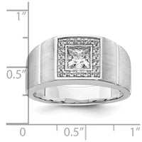 14k White Gold 1 ct Lab Grown Diamond VS/SI+ G+ Complete Men's Ring