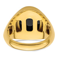 14k 1/6 ct Lab Grown Dia VS/SI+ G+ & Onyx Comp Men's Ring