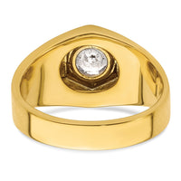 14k Two Tone 1 1/5 ct Lab Grown Diamond VS/SI+ G+ Complete Men's Ring