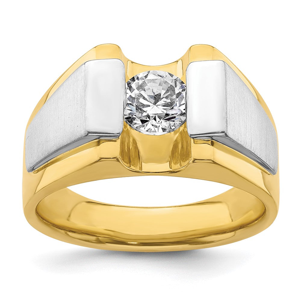 IBGoodman 14k Two-Tone Polished & Satin Men's Ring Mounting