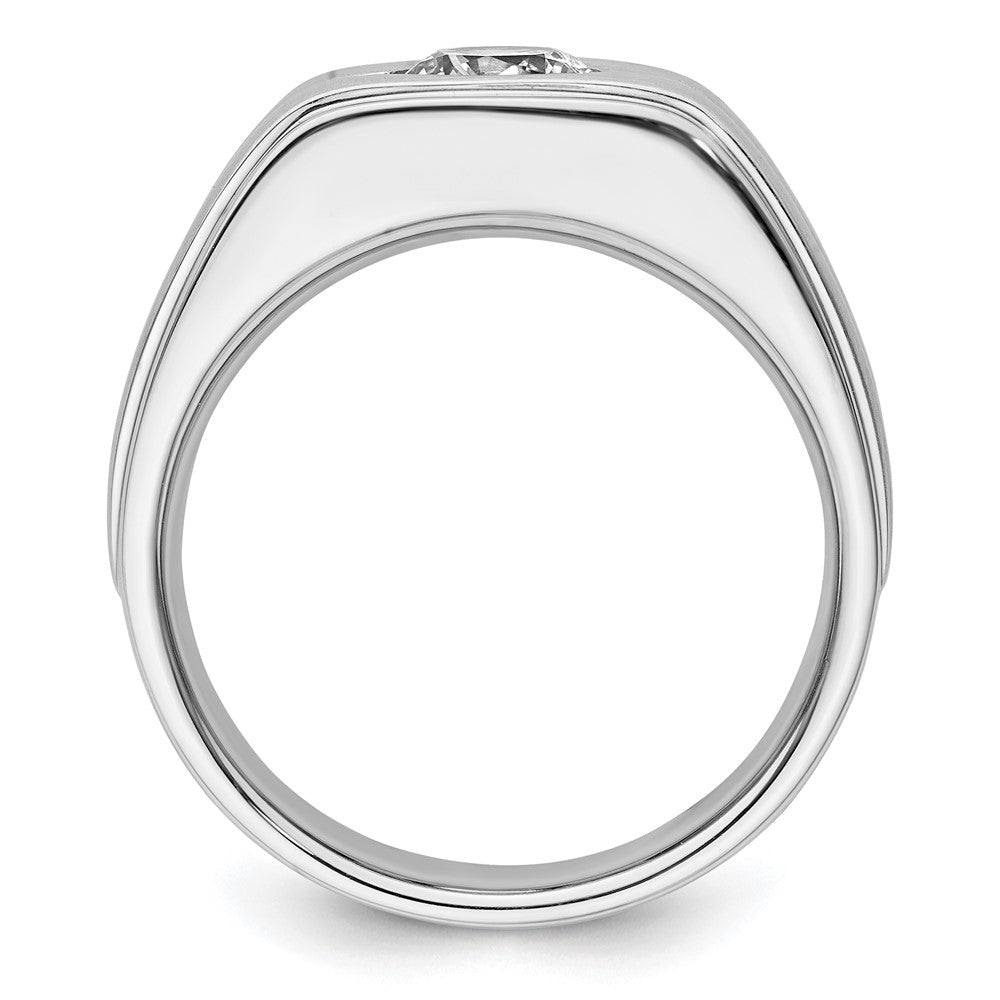 IBGoodman 14k White Gold w/ Black Rhodium Satin Men's Ring Mounting