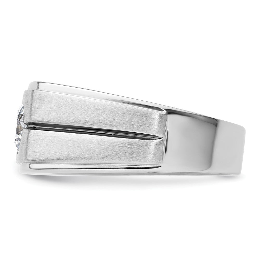 IBGoodman 14k White Gold w/ Black Rhodium Satin Men's Ring Mounting